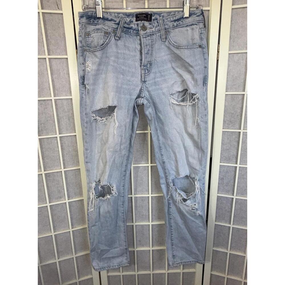 Abercrombie‎ And Fitch Ames Slim Boyfriend Size 27/4 Distressed Y2k Jeans